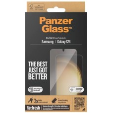 PanzerGlass Displayschutz, Schutzfolie(transparent, Samsung Galaxy S24, EasyAligner)