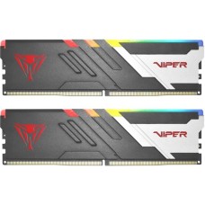 Patriot DIMM 32 GB DDR5-6200 (2x 16 GB) Dual-Kit, Arbeitsspeicher(schwarz/weiß, PVVR532G620C40K, Viper Venom RGB, INTEL XMP)