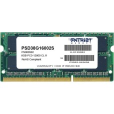 Patriot SO-DIMM 8 GB DDR3-1600, Arbeitsspeicher(PSD38G16002S, Signature Line)