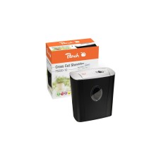 Peach Cross Cut Schredder PS500-10, Aktenvernichter(silber/schwarz)