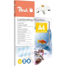 Peach Laminierfolie A4 125mic PPR525-02, Folien(glänzend, 25 Stück)