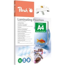 Peach Laminierfolie A4 80mic PPR080-02, Folien(glänzend, 25 Stück)