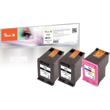 Peach Tinte 2x schwarz + color PI300-658(kompatibel zu HP 302, F6U66A, F6U65A)