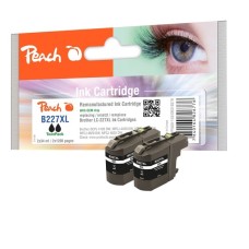 Peach Tinte DoppelPack schwarz PI500-143(kompatibel zu Brother LC-227XLBK)