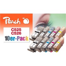 Peach Tinte PI100-309 (10er-Pack)(kompatibel zu Canon PGI-525/CLI-526)