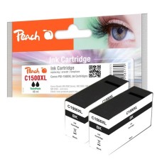 Peach Tinte TwinPack schwarz PI100-272(kompatibel zu Canon PGI-1500BK XL)