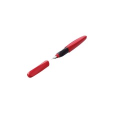 Pelikan Füllhalter Twist Fiery Red, Füllfederhalter(rot, Schachtel mit 1 Füller inkl. Tintenpatrone, Federbreite F)