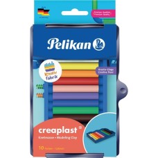 Pelikan Kreativfabrik 198/10 Knete Creaplast, Kneten(10 Farben)
