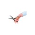 Pelikan griffix Schulschere NeonBlack Rechtshänder(schwarz/orange, spitz, 15 cm)