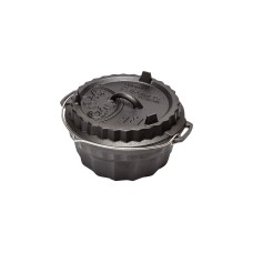 Petromax Gugelhupfform gf1 mit Tortenbodendeckel, Topf(schwarz, Ø 23,8cm)