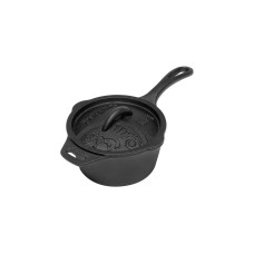 Petromax Gusseiserne Kasserolle kr1, mit Aroma-Profil-Deckel, Topf(schwarz, Ø 18cm)