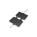 Petromax Waffeleisen, langer Stiel, Backform(schwarz/holz, für 2 Waffeln)