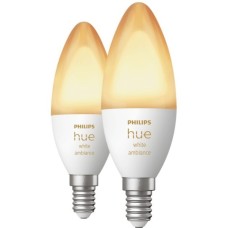 Philips Hue White Ambiance E14, LED-Lampe(Doppelpack, ersetzt 25 Watt)