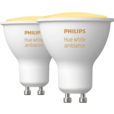 Philips Hue White Ambiance GU10, LED-Lampe(Doppelpack, ersetzt 35 Watt)