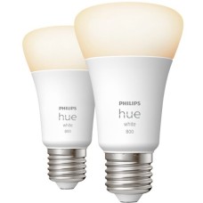 Philips Hue White E27, LED-Lampe(Doppelpack, ersetzt 60 Watt)