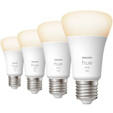 Philips Hue White E27, LED-Lampe(Viererpack, ersetzt 60 Watt)