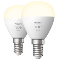 Philips Hue White Tropfenform P45 E14, LED-Lampe(Doppelpack, ersetzt 40 Watt)