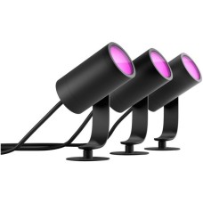 Philips Hue White & Color Ambiance Lily Gartenspot, LED-Leuchte(schwarz, 3 Stück, Basis-Set)