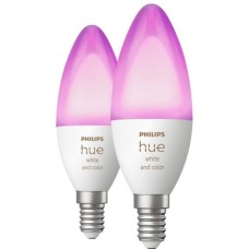 Philips Hue White & Color E14, LED-Lampe(Doppelpack, ersetzt 25 Watt)