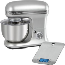 ProfiCook Knetmaschine PC-KM 1222 W, Küchenmaschine(silber, 1.200 Watt, inkl. Küchenwaage )