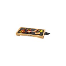 ProfiCook Teppanyaki-Grill TYG 1143, Elektro-Grillplatte(schwarz/holz, 2.200 Watt)
