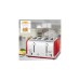 ProfiCook Toaster Vintage PC-TA 1194(rot/chrom, 1.630 Watt, für 4 Scheiben Toast)