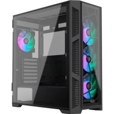 RAIJINTEK PONOS ULTRA TG4, Tower-Gehäuse(schwarz, Front und Seitenteil aus Tempered Glass)