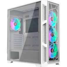 RAIJINTEK PONOS ULTRA WHITE TG4, Tower-Gehäuse(weiß, Front und Seitenteil aus Tempered Glass)