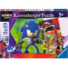 Ravensburger Kinderpuzzle Die Abenteuer von Sonic(3x 49 Teile)