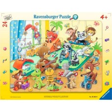 Ravensburger Kinderpuzzle Im Tierkindergarten(24 Teile, Rahmenpuzzle )