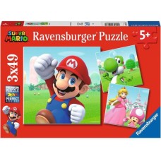 Ravensburger Kinderpuzzle Super Mario(3x49 Teile Puzzle für Kinder ab 5 Jahren)