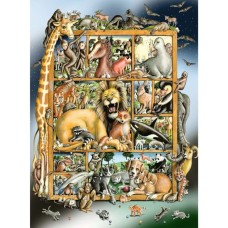 Ravensburger Kinderpuzzle Tiere im Regal(100 Teile)