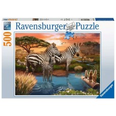 Ravensburger Puzzle Zebras am Wasserloch(500 Teile)