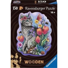 Ravensburger Wooden Puzzle Frühlingskatze(150 Teile)