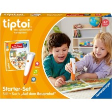 Ravensburger tiptoi Starter-Set: Wieso? Weshalb? Warum? Auf dem Bauernhof, Lernbuch(Stift und Bilderbuch)