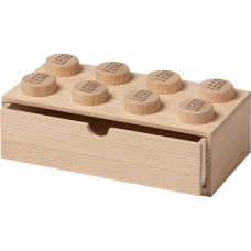 Room Copenhagen LEGO 2x4 Holz Schreibtischschublade, Aufbewahrungsbox(eiche, hell)