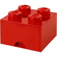 Room Copenhagen LEGO Brick Drawer 4 rot, Aufbewahrungsbox(rot, Outlet)