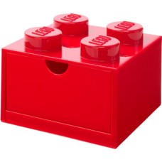 Room Copenhagen LEGO Schreibtischschublade 4, Aufbewahrungsbox(rot, Noppen)