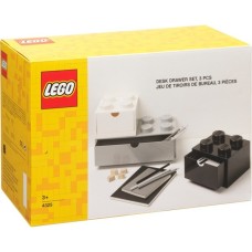 Room Copenhagen LEGO Schreibtischschubladen 3er-Set, Aufbewahrungsbox(weiß)