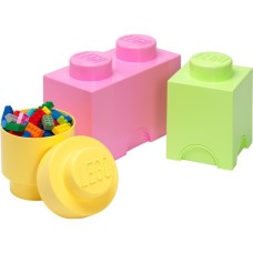 Room Copenhagen LEGO Speicherbaustein Multi Pack 3er, Aufbewahrungsbox(hellgrün, Gr. S)