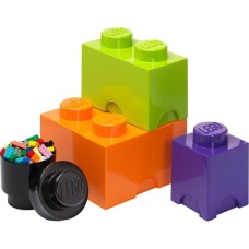 Room Copenhagen LEGO Speicherbaustein Multi Pack 4er, Aufbewahrungsbox(orange, Gr. L)