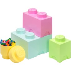 Room Copenhagen LEGO Speicherbaustein Multi Pack 4er, Aufbewahrungsbox(hellgrün, Gr. L)