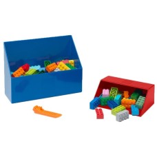 Room Copenhagen LEGO Stein Schaufel 2er Set, Aufbewahrungsbox(rot/blau)