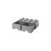 Room Copenhagen LEGO Storage Brick Drawer 8, Aufbewahrungsbox(dunkelgrau, zwei Schubladen)