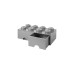 Room Copenhagen LEGO Storage Brick Drawer 8, Aufbewahrungsbox(dunkelgrau, zwei Schubladen)