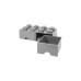 Room Copenhagen LEGO Storage Brick Drawer 8, Aufbewahrungsbox(dunkelgrau, zwei Schubladen)