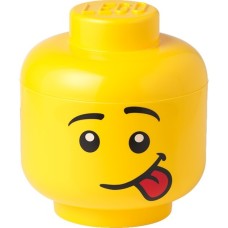 Room Copenhagen LEGO Storage Head "Silly", klein, Aufbewahrungsbox(gelb)