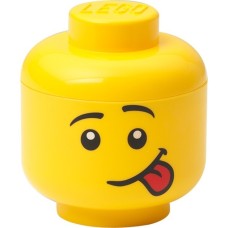 Room Copenhagen LEGO Storage Head "Silly", mini, Aufbewahrungsbox(gelb)