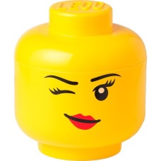 Room Copenhagen LEGO Storage Head "Whinky", klein, Aufbewahrungsbox(gelb)