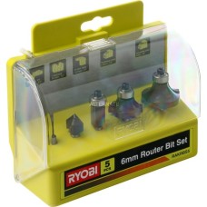 Ryobi Fräserset RAKRBS5, 5-teilig(6mm-Schaft)